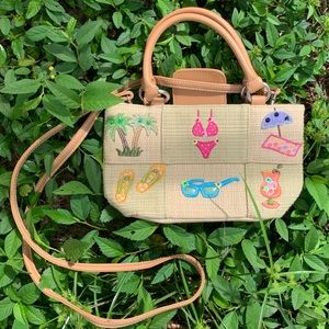 SWEET LITTLE VINTAGE BAG WITH BEACHY PATCHES